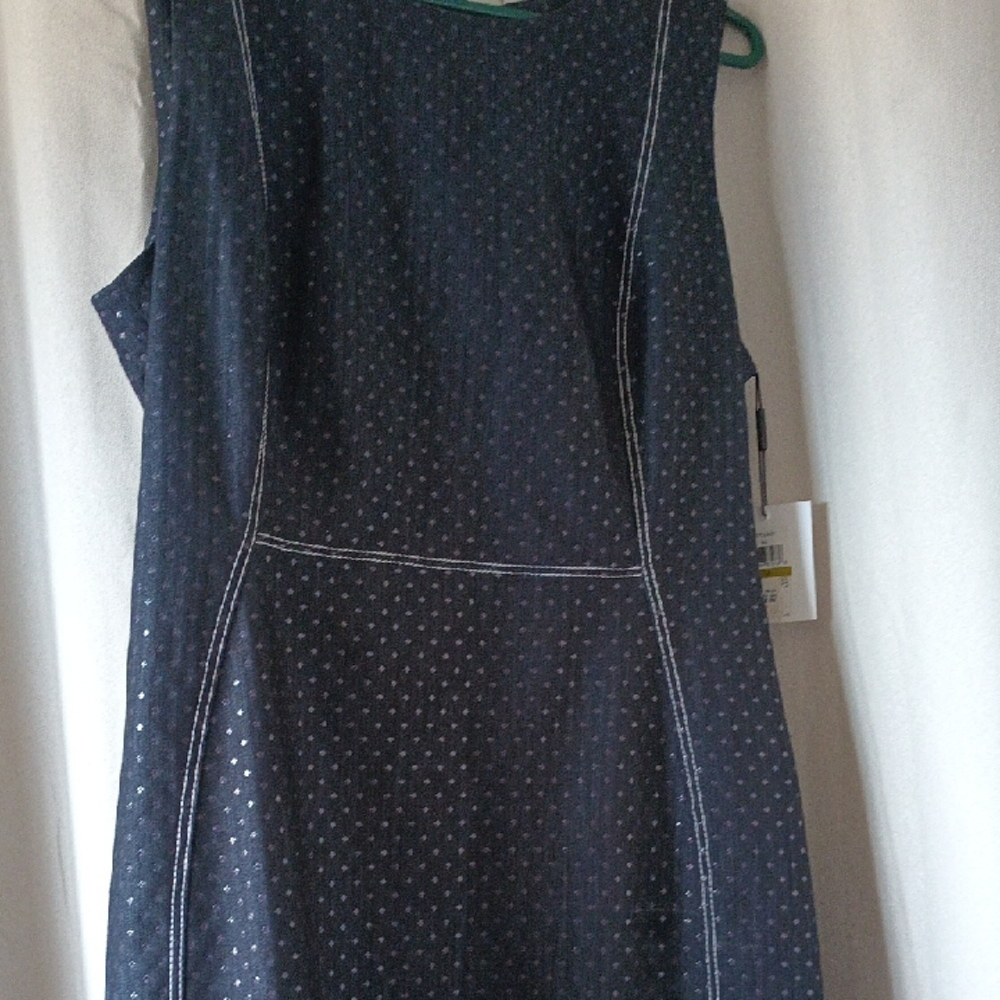 Calvin Klein Navy Sleeveless Midi Dress